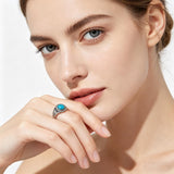 14K Gold Plated Turquoise Ring Western Jewelry Anniversary Birthday Gift for Women