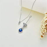 Sterling Silver Teardrop Urn Necklace Urn Necklace Keepsake Memorial Jewelry Gifts for Women Girls Men (with Filling Tool)