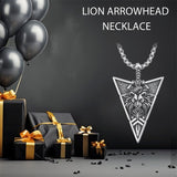 Sterling Silver Viking Dragon Eagle Wolf Animal Pendant Necklace for Men