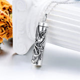 Phoenix Urn Necklace for Ashes Sterling Silver Cremation Jewelry for Ashes Memorial Keepsake Jewelry Gift for Women Men Girls