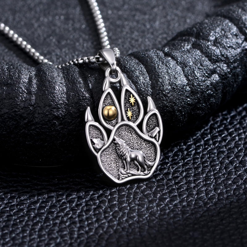 Sterling Silver Peace Sign Coexist Peace Symbol Pirate Tree of Life Thor's Hammer Wolf Raven Viking Series Necklace