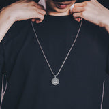 Sterling Silver Memento Mori Pendant Necklace