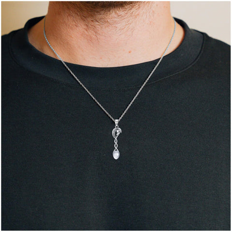 Sterling Silver Horse Turtle Dragon Masks Spoon Pendant Necklace