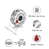 Sterling Silver Cremation Urn Bead Charm for Ashes Keepsake Pendant Fit Bracelet Memorial Jewelry Gifts for Women