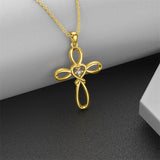 10k Gold Heart/Cross Pendant Necklace for Women Birthstone Necklace Love Necklace Jewelry for Mother's day Birthday Christmas