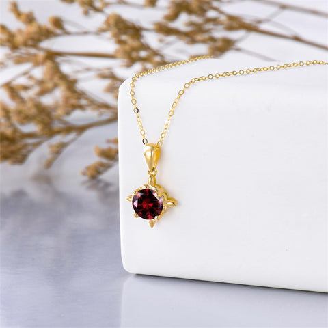 14K Gold Birthstone Pendant Necklaces