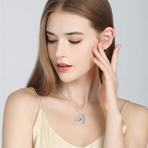 Sterling Silver Koala Pendant Necklace Engraved With  I Love You Forever