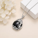 14K Gold Plated Teardrop Tree of Life Necklace for Women