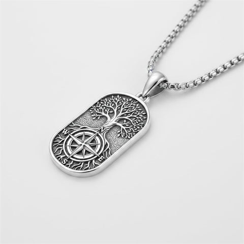 Sterling Silver Memento Mori Tree of Life Anubis Pendant Viking Amulet   Protection Pendant Necklace Egyptian Jewelry Christmas Birthday Gifts