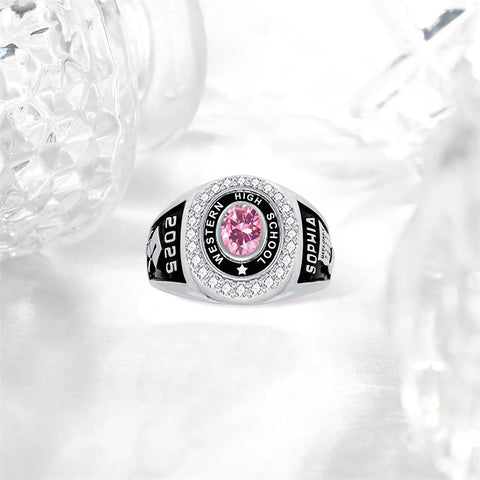 Sterling Silver Custom Engraved High School College Class Ring