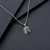 Sterling Silver Oval Personalized  Class Pendant Necklace Graduation Gift