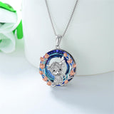 Highland Cow Gifts 925 Sterling Silver Birthflower Necklace Highland Cow Butterfly Jewelry for Women Valentine'S Day Christmas Birthday Gift