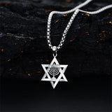 Star of David Necklace Sterling Silver Jewish Necklace for Men