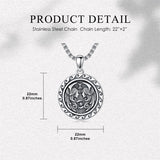 Sterling Silver 12 Zodiac Astrology Horoscope Pendant Necklace