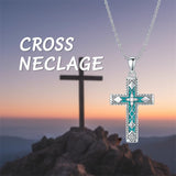 Sterling Silver Cross Pendant Necklace for Women Southwestern Cross Jewelry Gifts
