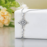 Sterling Silver Witches Knot Keymulet Protection Pendant Necklace