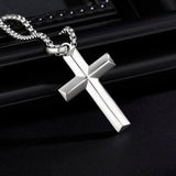 14K Gold Plated Cross Necklace for Men with Adjustable Chain Jewelry Gift for Him