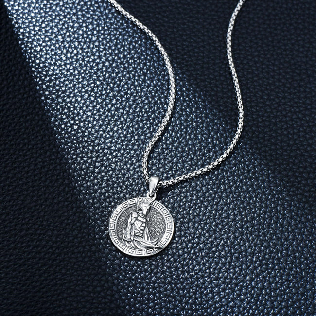 Spartan Necklace 925 Sterling Silver Pendant Jewerly for Men Women Him