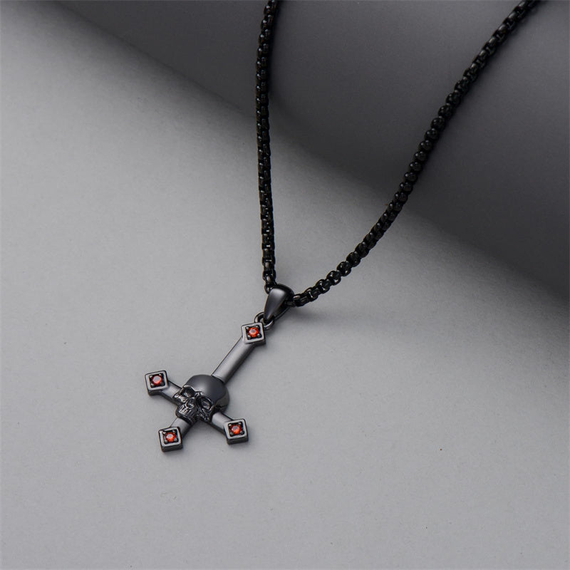 Sterling Silver Wooden Cross Pendant Necklace