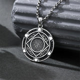 Sterling Silver AA Sobriety Alcoholics Anonymous  Pendant Necklace for Men