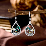 Sterling Silver Bee Butterfly Chicken Chihuahua  Dinosaur Frog Octopus Paw Print Platypus Dangle Earrings