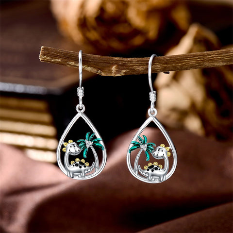 Sterling Silver Bee Butterfly Chicken Chihuahua  Dinosaur Frog Octopus Paw Print Platypus Dangle Earrings