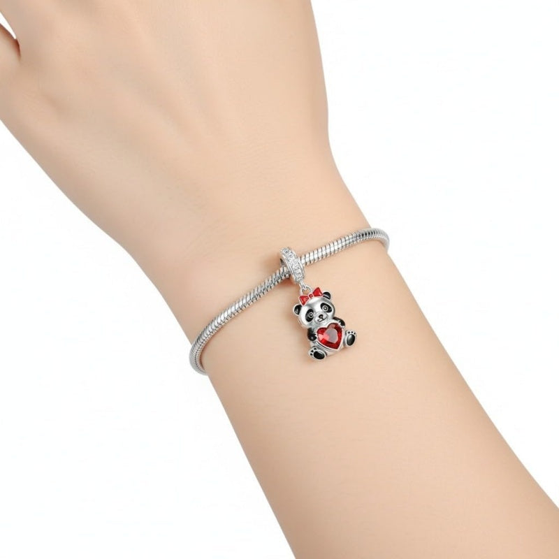 Sterling Silver Lion Red Panda Fox Bear Capybara Charm Beads Christmas Birthday Gift