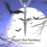 Sterling Silver Medieval Sword Dagger Pendant Necklace