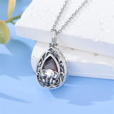 Sterling Silver Personalized Red Cubic Zirconia Butterfly Hummingbird Urn Necklace for Ashes