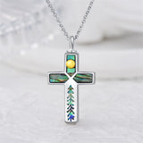 Sterling Silver Abalone Shell Opal Butterfly Dragonfly Tree of Life Pet Paw Cross Urn Necklaces for Ashes
