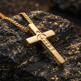 14K Gold Plated Soccer Football Basketball Baseball Cross  with Bible Verses Religious Pendant Necklace for Men