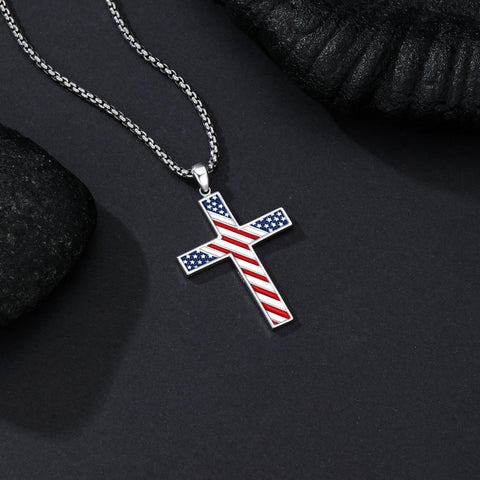 Sterling Silver Cross Pendant Necklace Christian Religious Jewelry Gifts for Anniversary