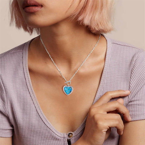 Sterling SilverTurquoise Red Coral Lapis Lazuli Malachite Paperclip Chain Necklace