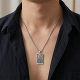 Sterling Silver Lovers Hierophant Magician Three of Swords Wheel of Fortune SkeletonTarot Card Pendant Necklace
