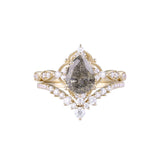 Sterling Silver 10K 14K 18K Gold Pear Shaped Gemstone Engagement Ring