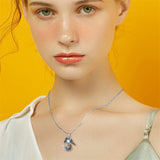 Sterling Silver Blue Jay Eagle Phoenix Owl Pendant Necklace for Women