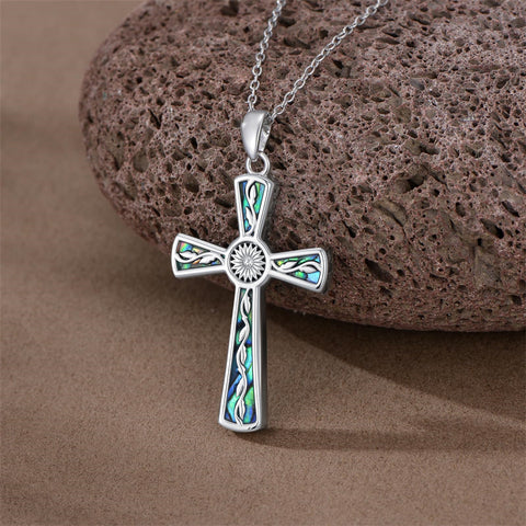 Sterling Silver Abalone Shell Dragonfly Plumeria Rose Sunflower Pendant Necklace