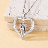 Sterling Silver Tree of Life Father Daughter Sister Pendant Necklace for Women Christmas Gift