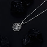 Sterling Silver Viking Dragon Eagle Wolf Animal Pendant Necklace for Men