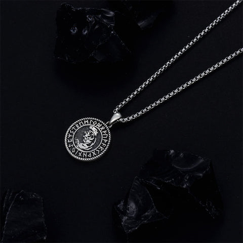 Sterling Silver Viking Dragon Eagle Wolf Animal Pendant Necklace for Men