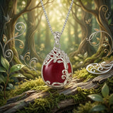 14K Gold Plated Teardrop Tree of Life Necklace for Women