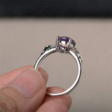 Sterling Silver Round Shaped Gemstone Branch Ring