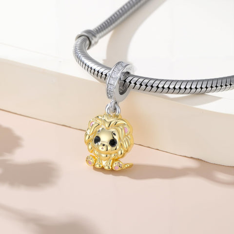 Sterling Silver Lion Red Panda Fox Bear Capybara Charm Beads Christmas Birthday Gift