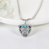 925 Sterling Silver Santa Muerte/Saint Michael/Raphael Necklace Warrior Protect Us Amulet Jewelry Gift for Men Father