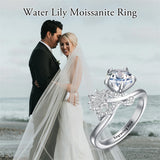 Sterling Silver Moissanite 12 Months Birthflowers Ring