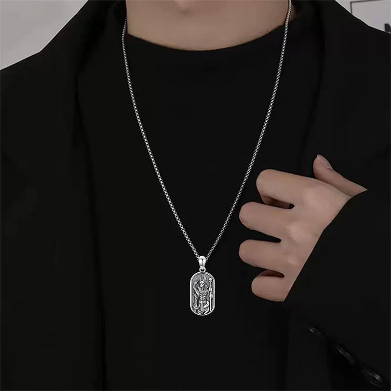 Sterling Silver Memento Mori Tree of Life Anubis Pendant Viking Amulet   Protection Pendant Necklace Egyptian Jewelry Christmas Birthday Gifts