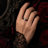 Sterling Silver 10K 14K 18K Gold Custom Engraved Moissanite Engagement Wedding Ring