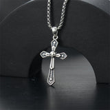 Sterling Silver Cross Christian Pendant Necklace