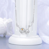 Mountain Necklace 925 Sterling Silver Mustard Seed Necklace Serotonin Pendant Happiness Hormone Serotonin Molecule
