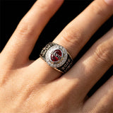 Copper Sterling Silver Personalized Birthstone Engraved High School and College Class Ring